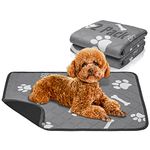 Petbank Washable Pee Pads for Dogs 2-Packs - Reusable Puppy Pads High Absorbency Non-Slip Pet Training Pads Waterproof Dog Mats for Breeding Playpen Potty Crate