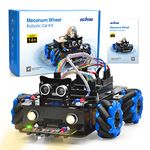 OSOYOO Omni Directional Mecanum Wheels Robot Car Kit for Arduino Mega2560 Raspberry Pi STEM Remote Controlled Educational DIY Coding for Teens Adult