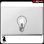 Vati Leaves Removable Creative Apple Bulb Decal Sticker Skin Art Black for Apple Macbook Pro Air Mac 13" 15" inch/Unibody 13" 15"Inch Laptop