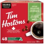 Tim Hortons Decaf Coffee, Single Serve Keurig K Cup Pods, Medium Roast, 48 Count