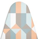 Encasa Homes Ironing Board Cover 'Luxury Line' with Extra Thick Padding (Fits Standard X-Large Boards of 135 x 45 cm) Blocks - Replacement for Home & Hotel