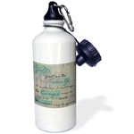 3dRose wb_50568_1 "Serenity Prayer Inspirational Spiritual" Sports Water Bottle, 21 oz, White