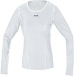 GORE Wear Windproof Women's Thermal Inner Layer Shirt, Gore M Windstopper Base Layer Thermo L/S Shirt, Size: XS, Color: Light Grey/White, 100321