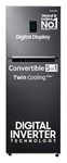 Samsung 301 L, 2 Star, Convertible 5-in-1 Digital Inverter with Display Frost Free Double Door Refrigerator (RT34C4522B1/HL, Black Matt, 2024 Model)