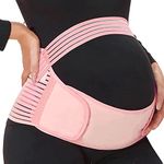 motherly Belly Supporting Maternity Belt For Pregnancy (Pink, Large) Polyester, Waist Support