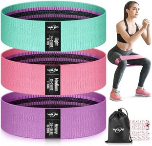WALITO Resistance Bands for Working Out, Fabric Exercise Bands for Legs and Butt, Workout Bands for Women and Men, Booty Band for Yoga Starter Set, Pilates, Rehab (1.Pink,Aqua,Purple)