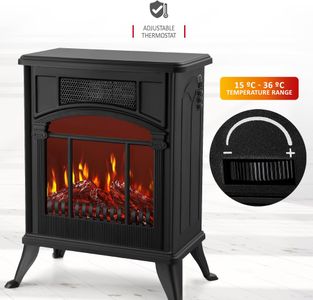 NETTA Electric Fireplace Heater – 1900W Freestanding Room Warmer