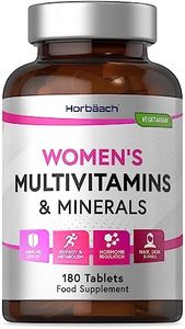 Womens Multivitamins and Minerals | with Iron, Calcium, Biotin, Folic Acid, Vitamins D3, B3, B6 & B5 | 180 Vegetarian Tablets | by Horbaach