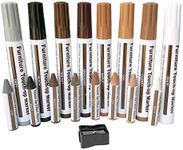 17 /kit Furniture Repair Kit Wood Markers Wax Sticks with Sharpener for Stains Scratches Tables Wood Floors Carpenters