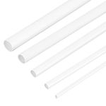 OLYCRAFT 25Pcs ABS Acrylic Round Bar Rods White ABS Acrylic Round Tube Hollow Round Tube for DIY Sand Table Architectural Model Making - 5 Sizes