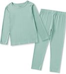 Jimonda Baby Boys Girls Pajama Sets Toddler Long Sleepwear Soft Comfy Jammies 2pcs Viscose PJs 18M-8Y(Cyan-7-8Y)