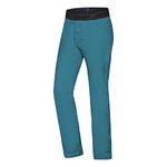 Ocun Men’s Mania Pants & Jeans | Lightweight Breathable Pants for Rock Climbing and Bouldering, Turquoise Deep Lagoon, Large