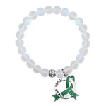 UJIMS Organ Donor Gift Organ Donation Awareness Bracelet with Green Ribbon Charm Kidney Donor Thank You Gift (OrganDonationBracelet)