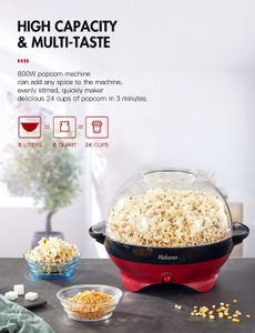 Yabano 5L Popcorn Maker – Red Electric Popcorn Machine