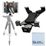 Tablet Tripod Mount (Universal) for Apple iPad, iPad Air, iPad Mini, Most Other Tablets & Large Phones + an eCostConnection Microfiber Cloth