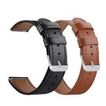 Set of 2 Replacement Leather Bands Compatible with ASUS ZenWatch 2 Smartwatch 1.63" WI501Q (Black+Brown)