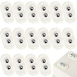 NOVWANG Mini Caster Wheels 16Pcs, Appliance Rollers Stainless Steel Double Bead Self Adhesive Caster Wheels Sturdy Sticky Swivel Pulleys Universal Wheels for Kitchen, Box, Small Appliance Slider