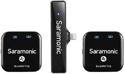 Saramonic Blink900 S4 Wireless Lavalier Microphone for iPhone iPad Phone Dual-channel, 6H Battery Life, 656ft Transmission, Wireless Lapel Lightning Clip-On Mic for Video Recording Vlog Live Streaming