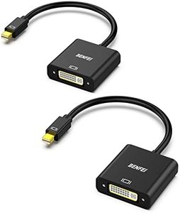 BENFEI Mini DisplayPort to DVI 2 Pack, Gold-Plated Mini DP to DVI (Thunderbolt Compatible) Male to Female Adapter Compatible with MacBook Air/Pro, Microsoft Surface Pro/Dock, Monitor, Projector