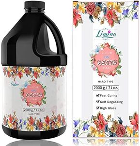 UV Resin - 4.4lbs/2000g Crystal Clear Improved Ultraviolet Curing Epoxy Resin for DIY Jewelry Making, Casting, Coating - Hard UV Glue UV Cure Activated Resin for DIY Resin Mold, Craft Decoration