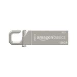 Amazon Basics 128 GB USB 2.0 Pen Drive |Flash Drive | with Key Ring (Metal)