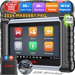 Autel Scanner MaxiCOM MK808BT PRO, 2024 Newer BT Ver. of MX900 MK900 MK808S MX808S MK808Z, Bidirectional Diagnosis as MK900BT, 3K+ Active Tests, 28+ Reset, OE All Systems Auto Scan 2.0, FCA SGW, OS 11