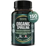 New! Kasha Nutrition Organic Spirulina Tablets 1000 mg Per Tablet (150 Tabs)! Industry Strongest. Premium Source of Chlorophyll with Natural Green Spirulina Powder. Antioxidant Rich Superfood. Vitamins, Minerals. Vegan, Non-GMO, Gluten, Soy, Dairy Free! Made in Canada. 2.5 Month Supply.