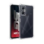 Plus Mobile Cover Soft & Flexible Shockproof Back Case with Cushioned Edges Transparent for Infinix Hot 20 4G - Clear