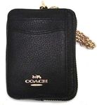 Coach Zip Card Case Black Style No 6303, Black, Card Case Wallet