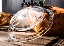 ARUZEN Pie Plate Easy Grab Glass Pie Pan with Handles Pie Baking Dish for Apple Pie Quiche and Cheesecakes, (700ml) (2)