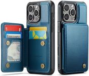 Vinich for iPhone 16 Pro Max Wallet Case with Card Holder, RFID Blocking Credit Slots Kickstand Shockproof Phone Cover Fit for iPhone 16 Pro Max 6.9" Blue