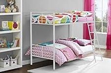 DHP Convertible Bunk Bed White Single Over Single