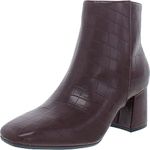 Nine West Women's Vivy9X93 Ankle Boot, Bordo Red Crocodile Leather, 8