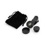 System-S - 3 in 1 0.67X Wide Angle Lens + Macro + 180° Fisheye Lens for Smartphones and Tablets