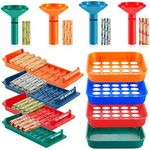 4 Sets Sort and Wrap Set Wrap Coin Tubes Assorted Quick Sort Coin Trays Coin Storage Organizer Tray Plastic Coin Holders Coin Rolls Wrappers Color Coded Trays for Quarters, Dimes, and Penny