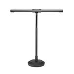 Gravity Table and piano lamp, Silicone, black