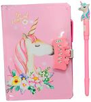 TERA 13 Unicorn Diary for Girls (1 Diary 1 Pen) Note Book Diary for Girls Return Gifts Diary, Kids Diary with Pen, Unicorn Password Diary Birthday Return Gifts Diary for Girls & Boys