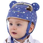 Ocanoiy Baby Infant Toddler Helmet Toddler Cap Cushion Children Adjustable Infant Helmet Hat Harnesses Cap Kid Child for Crawling Walking Playing (Starry Blue)