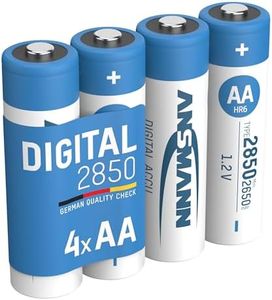 Ansmann AA 1.2V 2850mAh NiMH High Capacity Raised Button Battery (Pack of 4)