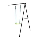 TP Toys Swing Arm Black Edition - Metal Swing Arm for Single Swings. A-Frame Swings Stand with Ground Stakes, Carabiners & Foot Caps. Swing Sets for Backyard Outdoor, Heavy Duty Metal Swing Arm