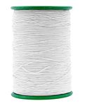 Mandala Crafts White Shirring Elastic Thread for Sewing & Knitting - 0.6mm 546 Yards Fine Thin Stretch Thread Elastic Sewing Thread for Sewing Machines