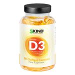 5Kind Vitamin D Supplement D3 Vitamins 2000IU High Strength 365 VIT D Softgel Capsules Easy to Swallow for 12 Months Supply with Pure Cold Pressed Olive Oil for Immune, Bone, and Health Support