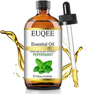 Peppermint essential oil (4 oz/118 ml) Pure Essential Oil - with Glass Dropper, Great for Aromatherapy, Diffuser, Candle Making