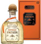 PATRÓN Reposado Premium Tequila with Gift Box, Made from the Finest 100% Weber Blue Agave, Handcrafted in Small Batches in Mexico, Aged For Over 2 Months in Oak Casks, 40% ABV, 70cl / 700ml