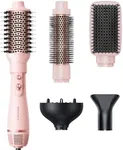 Wavytalk Hair Dryer Brush Kit, 5 in 1 Blow Dryer Brush with Oval Blowout Brush, Blowout Thermal Brush, Paddle Brush, Concentrator and Diffuser for Fast Drying and Styling in One Step, Pink
