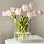 Clear Flower Vase Glass Vase Wide M