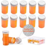 Wisesorb 6 Dram, 12pcs, Pill Bottle with Desiccant Cap, Medicine Bottle, Pill Bottles Empty with Caps, Empty Pill Bottles