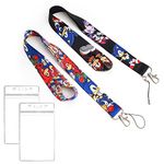 GTOTd Hedgehog Game Lanyard with ID Holder (2Pcs) for Keys Wallet. Kids Gifts Video Game Lanyard Merch Party Supply for Teens