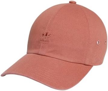 adidas Originals Women's Mini Logo Relaxed Adjustable Cap, Magic Earth Red/Magic Earth Red, One Size