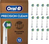 Oral-B Precision Clean Electric Toothbrush Head with CleanMaximiser Technology, Excess Plaque Remover, Pack of 12 Toothbrush Heads, Suitable for Mailbox, White